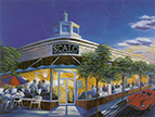 Scalo menu, oil painting of the New Mexico restaurant